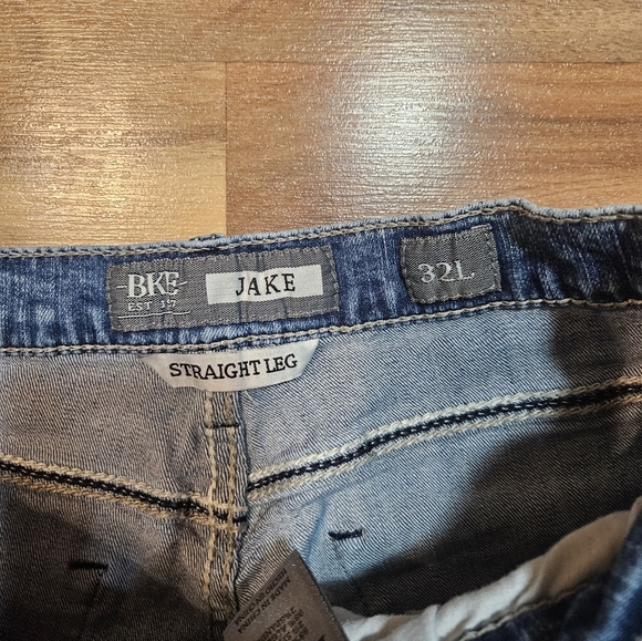 BKE Jake Straight Leg Jeans Men’s 32L Medium Wash - Picture 5 of 10